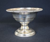 A George VI silver pedestal bowl, having a decorative moulded rim and step moulding to the body,