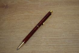 A Sheaffer Targa 1034 Laque Red Ronce ballpoint pen