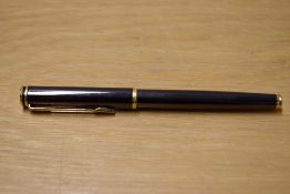 A Waterman Maestro cartridge converter fill fountain pen in Metallic Black having Waterman France EF