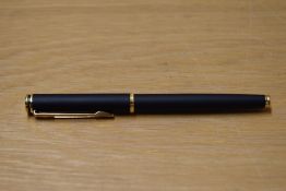 A Waterman Maestro cartridge converter fountain pen in Matte Black having Waterman France M nib