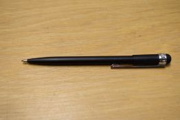 A Montblanc Scenium ballpoint pen in Matte black with Chrome trim as found
