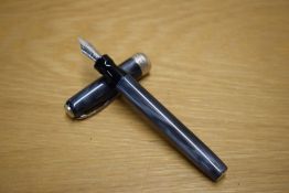 A boxed Pineider La Grand Bellezza converter fill fountain pen in Full Metal Jacket Coal Grey having