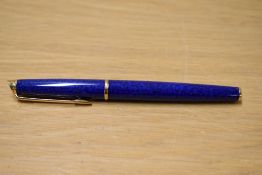 A Waterman Hemisphere rollerball pen in Blue Laque