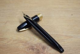 A Sheaffer Imperial IV Touchdown fountain pen in Black with gold trim