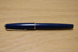 A Parker Slimfold GT cartridge fill fountain pen in blue.