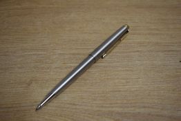 A Parker 50 ballpoint pen in Flighter with gold trim