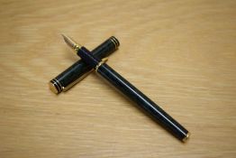 A boxed Waterman Exclusive Converter fill fountain pen in Mottled Green having Waterman Ideal