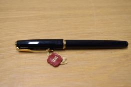 A Parker Sonnet converter fill fountain pen in Laque Black having Parker 18k 750 nib