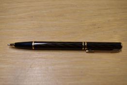 A Waterman Laureat ballpoint pen in Brown Laque