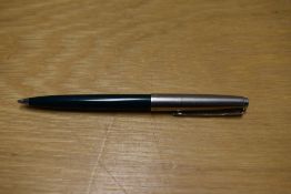 A Parker 41 Ballpoint pen in green with lustraloy cap