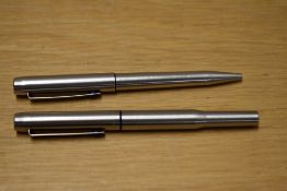 A Parker 25 Flighter cartridge fill fountain pen and ballpoint pen.