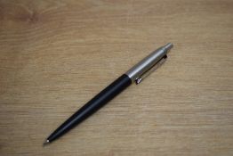 A Parker Jotter ballpoint pen in matte black