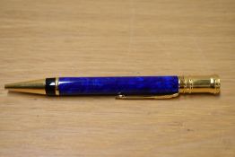 A Parker Duofold ballpoint pen in Lapis Lazulii