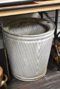 A galvanised tolly tub, h54cm