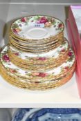 A group of Royal Albert Old Country Rose tea wares, to include salad/dessert plates decorated with