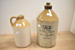 A stoneware flagon inscribed to front, 'visol Internal Disinfectant The Perfect Preventive of Colds.