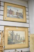 After G. Taylor (British) watercolour print depicting a house beside a canal, signed bottom right,