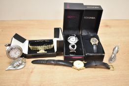 A small collection of wristwatches, including a boxed Sekonda, boxed Seksy, Accurist and a St.