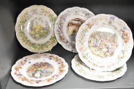 A group of 4 Royal Doulton Brambly Hedge season plates, comprising of Spring, Summer, Autumn and