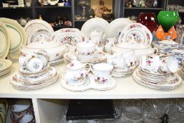 A quantity of Royal Grafton Martinique pattern fine bone china dinner service, decorated with exotic