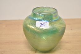 A John Ditchfield for glassform hand blown iridescent art glass, signed to base, dated 1983, No 261,