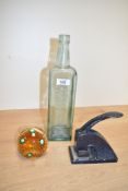 A 20th century glass bottle having impressed mark for 'FLAG SAUCE', h30cm, sold together with a