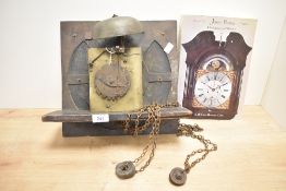 A brass18th century Jonas Barber Winster Westmorland 30 hour clock, mark number 397, w31cm, sold