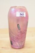 A John Ditchfield for glassform hand blown iridescent art glass, signed to base, No 3014, h16.5cm