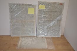 Early 19th Century Newspapers. An 1801 and 1808 issues of The Cumberland Pacquet; and an 1802