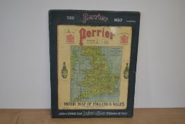 Motoring & Advertising Ephemera. An early 20th Century 'Perrier Sparkling Water' Motor Map of