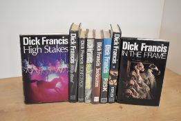 Literature. Dick Francis. A selection of novels. Hardback in dust jackets. Includes: In the Frame (
