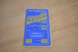 Folding Map. W. & A. K. Johnston's New Map of Scotland on scale of three miles to inch. Sheet 16 -
