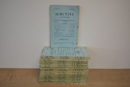 Periodical. Scrutiny: A Quarterly Review. Cambridge: 1947-1953. Almost complete run. (21)