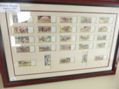TYPHOO TEA 1933 WORK ON THE FARM TRADE CARDS FULL SET FRAMED (CARDS OPEN BACKED TO REAR) Full set of