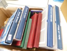 GB, & WORLD COLLECTIONS AL ERAS, MINT AND USED IN 9 VOLUMES Range of collections in box to