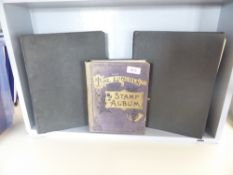 WORLDWIDE STAMP COLLECTION IN LINCOLN ALBUM AND TWO FOLDERS World collections in Lincoln album which