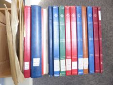 WORLD AND THEMATIC STAMP COLLECTIONS (15) IN WINE CRATE 15 wide and varied world and thematical