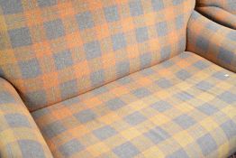 A Tetrad settee , in tartan upholstery, width approx. 153cm