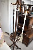 A traditional bentwood hatstand
