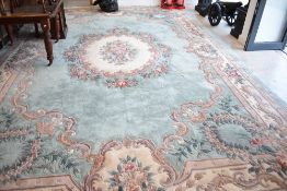 A traditional Chinese carpet square , approx 550 x 366cm