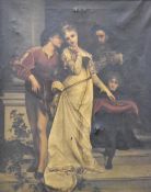 Follower of Emile Munier (French 1810-1895) oil on canvas, genre scene, unsigned and held within a