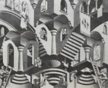 Maurits Cornelis Escher (M.C. ESCHER) (Dutch 1898-1972) 'Convex & Concave' monochromatic print,