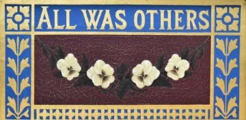 A Sidwell (British 19th/20th century) oil on canvas, a pair of Edwardian religious mottos, oil on