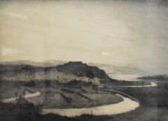 After Andrew Fairbairn Affleck (British 1874/75-1935/36) engraving , a view of Stirling Castle,