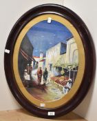 S.Broadbent (British 19th/20th century) a pair of oval Middle Eastern scene watercolours each with