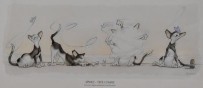 After Dean Kendrick (Contemporary) 'Spatz - The Chase' limited edition colour print, signed lower