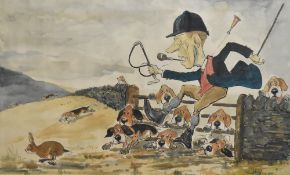 Local Interest* 'WILK' John William (Bill) Wilkinson (British 1906-1994) an amusing ink and