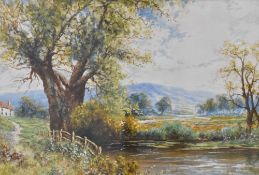 Eric Seymour (British 20th century) a pair of English school river scene watercolours, entitled '