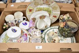 A pair of Royal Albert 'Secret Garden' display plates, six Crown Ducal display plates featuring