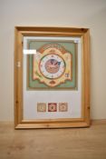 A modern print of a clock in a sturdy pine frame 58cm x 43cm